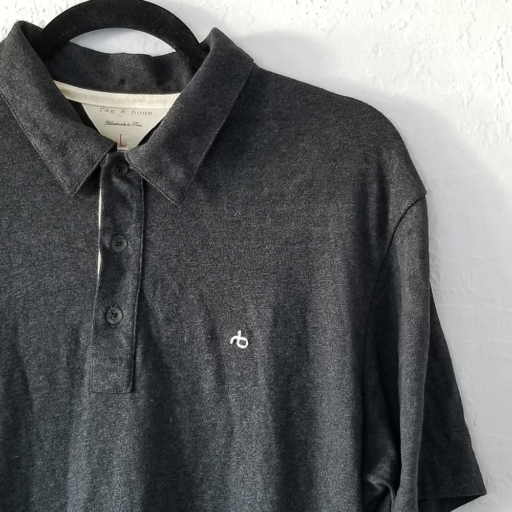 Rag & Bone Charcoal Polo Large
